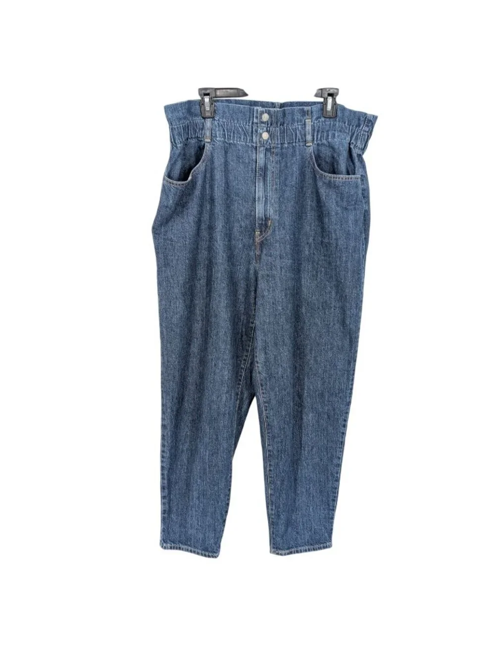 Levis Paperbag Waist High Rise Jeans Tapered Button Fly Denim Streetwear 90s 34